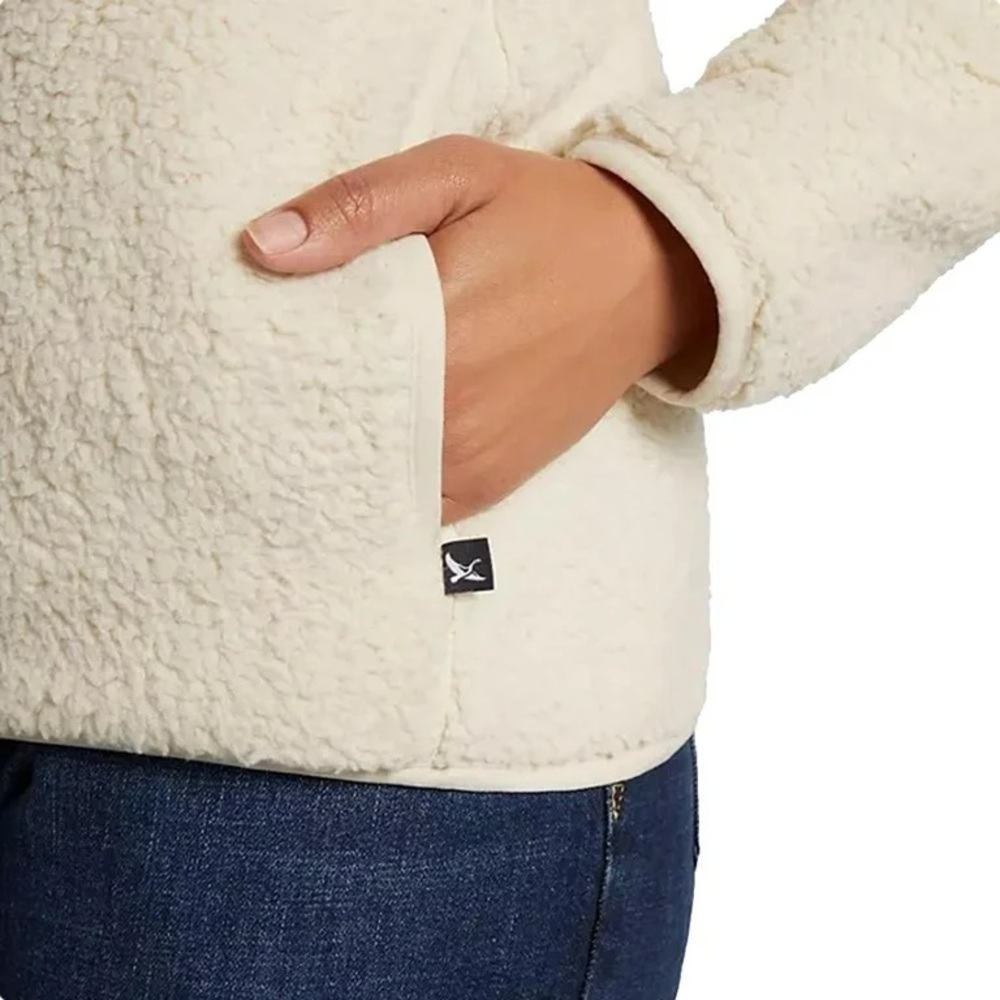 NWT Eddie Bauer Women's Fleece Jacket in Ivory - Picture 4 of 6